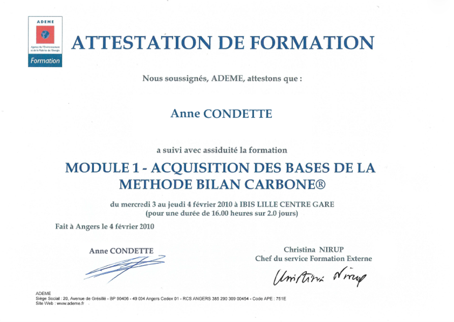 Acquisition des bases de la méthode Bilan Carbone